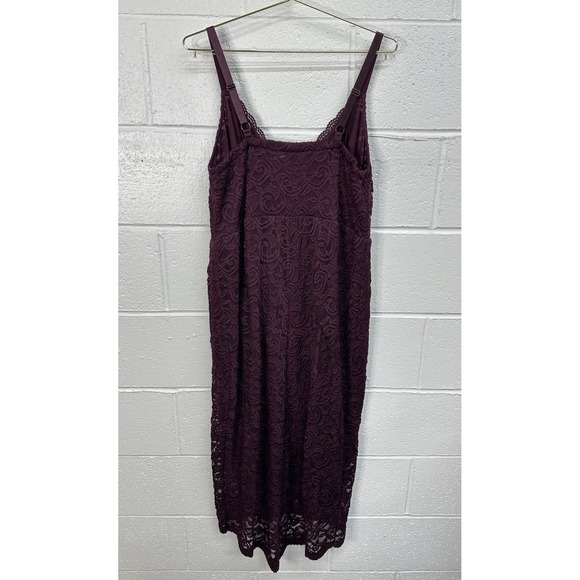 NWT Torrid Lace Overlay Bodcon Spaghetti Strap Dress / Purple / 1X - Picture 6 of 7